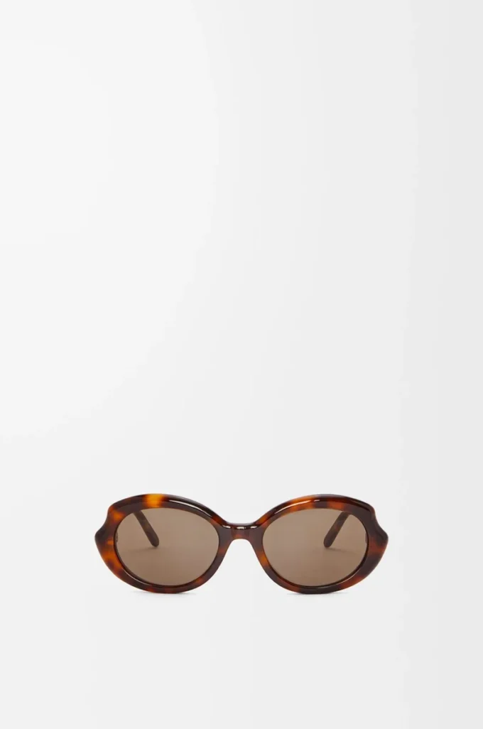 Mini Oval Slim güneş gözlüğü Havana