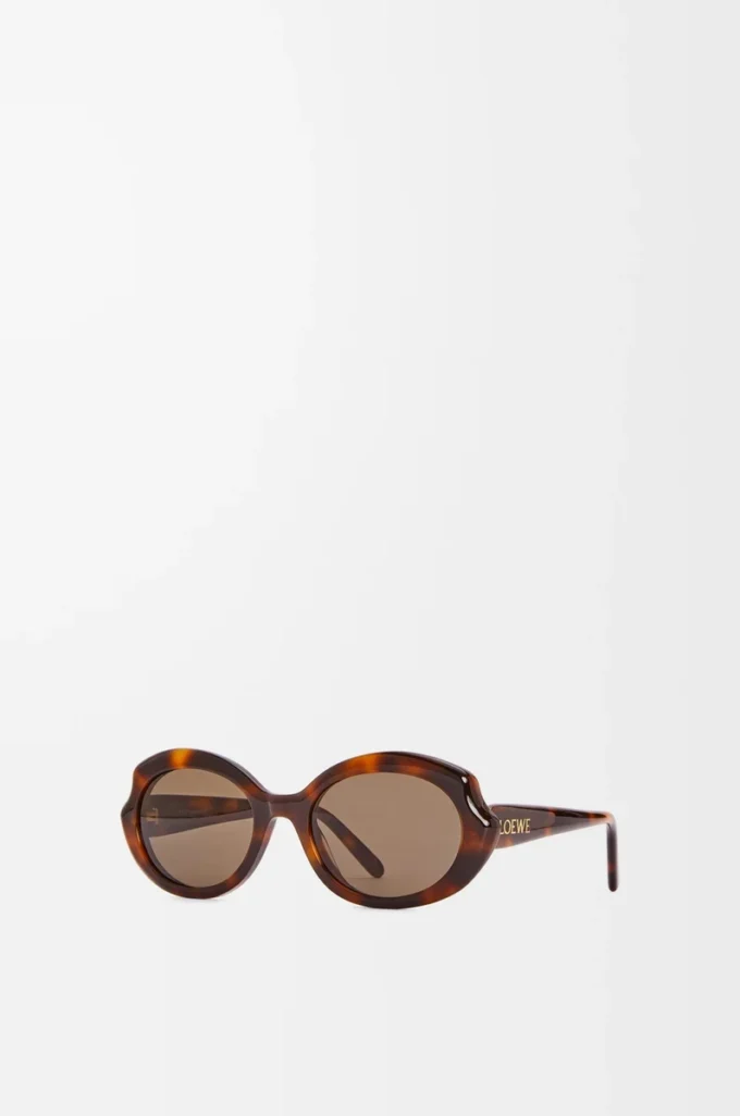 Mini Oval Slim güneş gözlüğü Havana