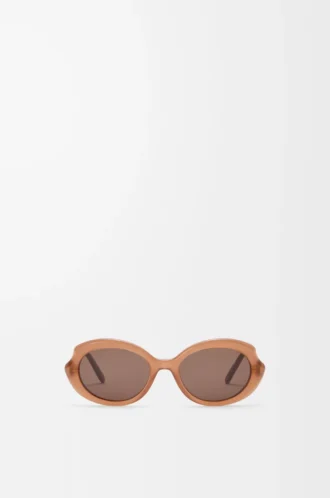 Mini Oval Slim güneş gözlüğü Milky Caramel