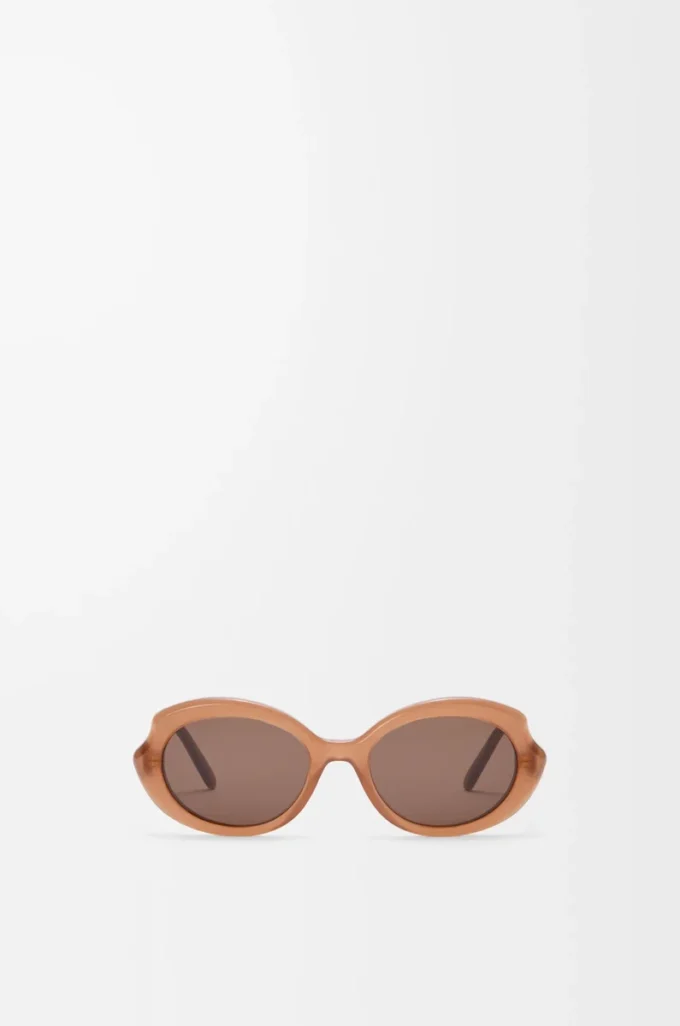 Mini Oval Slim güneş gözlüğü Milky Caramel