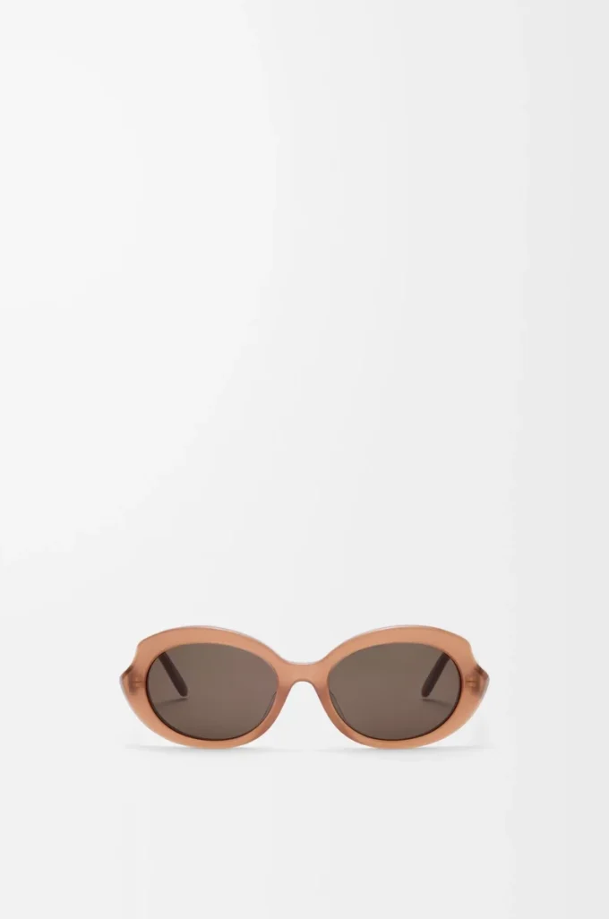 Mini Oval Slim güneş gözlüğü Milky Caramel
