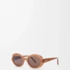 Mini Oval Slim güneş gözlüğü Milky Caramel