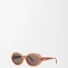 Mini Oval Slim güneş gözlüğü Milky Caramel