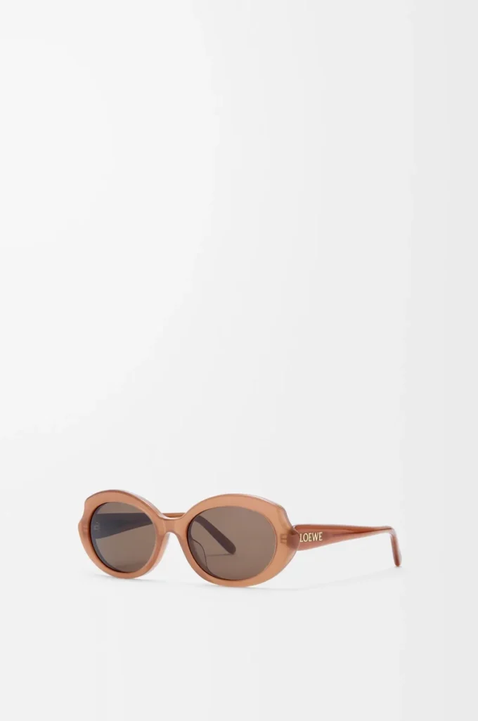 Mini Oval Slim güneş gözlüğü Milky Caramel