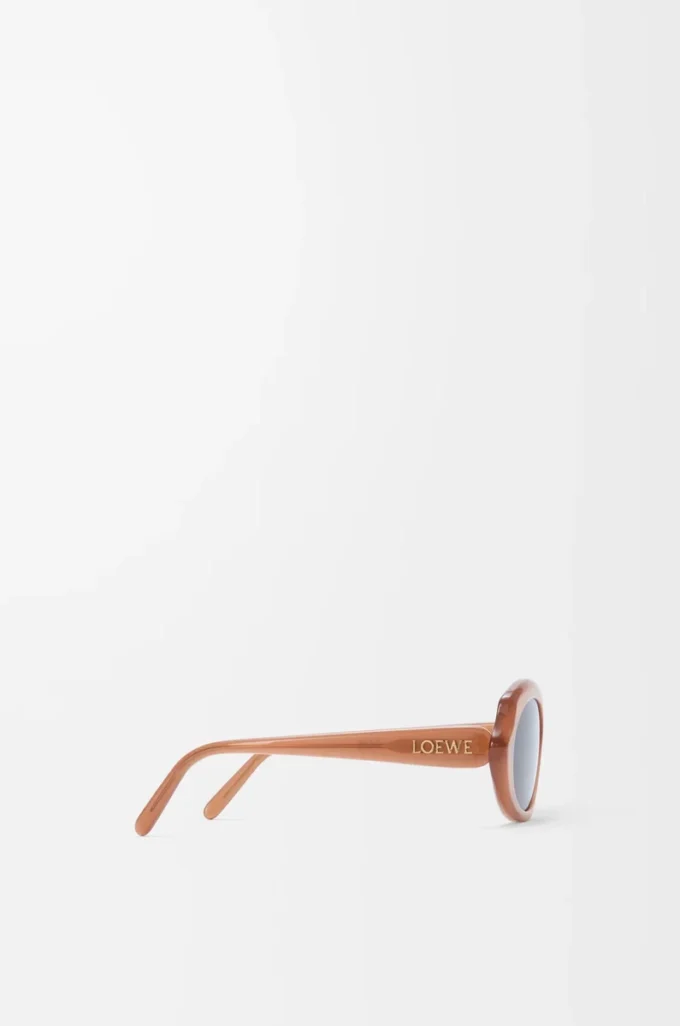 Mini Oval Slim güneş gözlüğü Milky Caramel