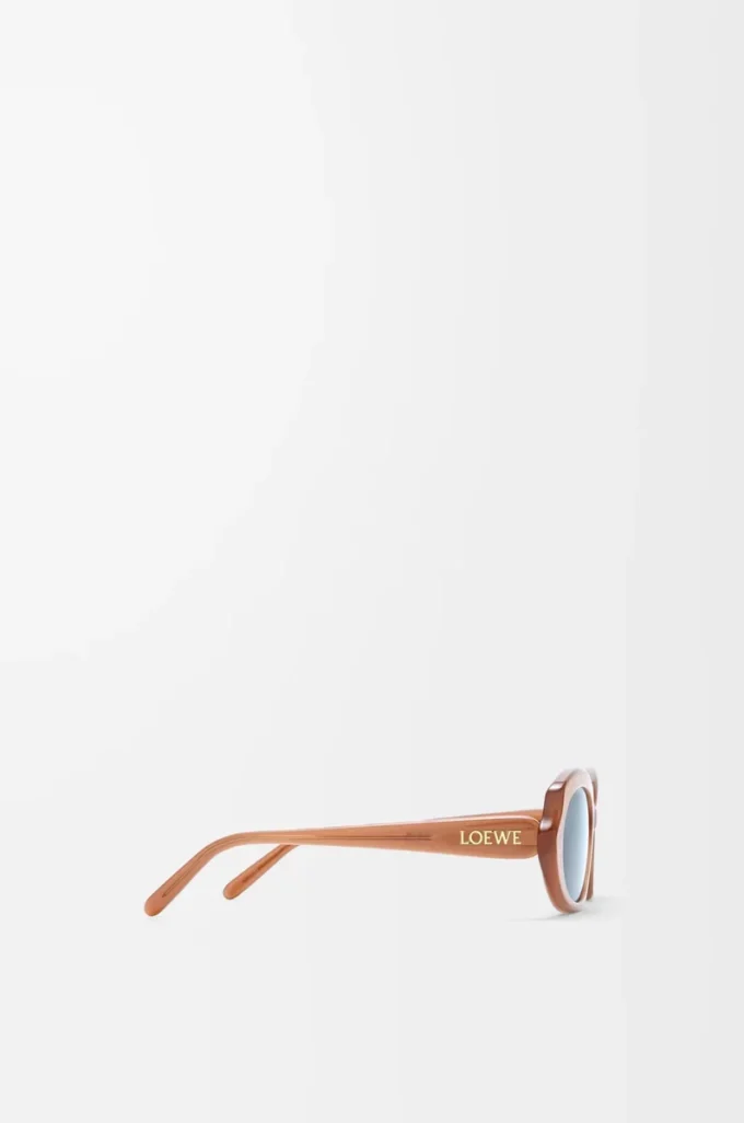 Mini Oval Slim güneş gözlüğü Milky Caramel