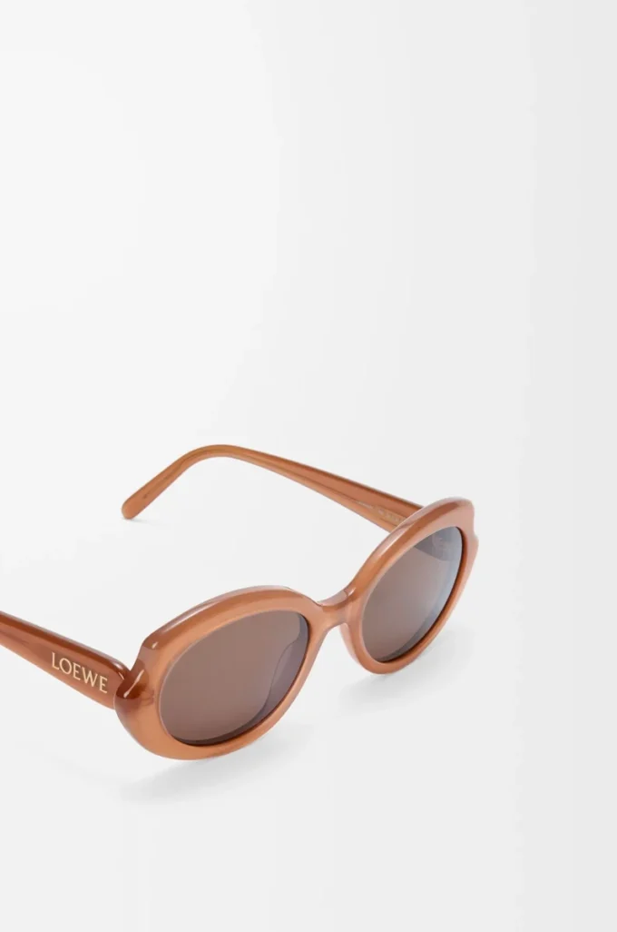 Mini Oval Slim güneş gözlüğü Milky Caramel