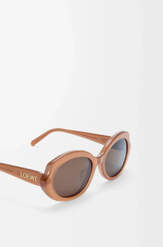 Mini Oval Slim güneş gözlüğü Milky Caramel