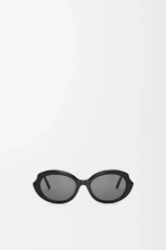Mini Oval Slim güneş gözlüğü Siyah