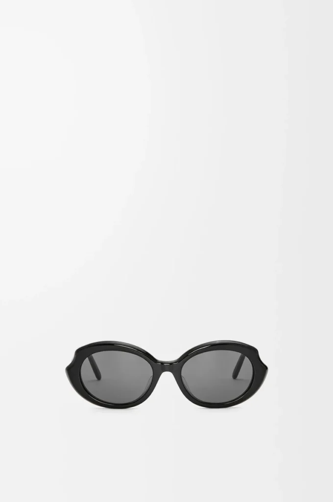 Mini Oval Slim güneş gözlüğü Siyah