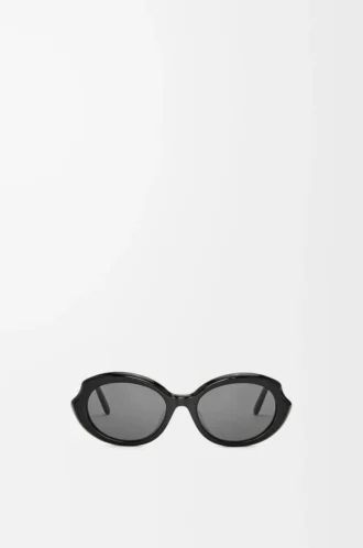 Mini Oval Slim güneş gözlüğü Siyah