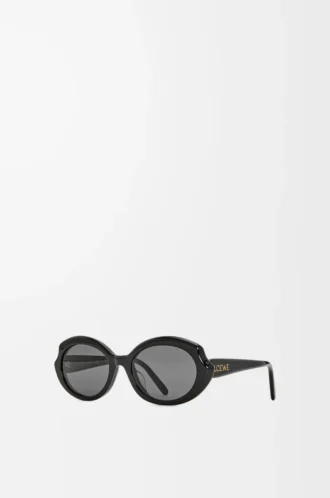Mini Oval Slim güneş gözlüğü Siyah