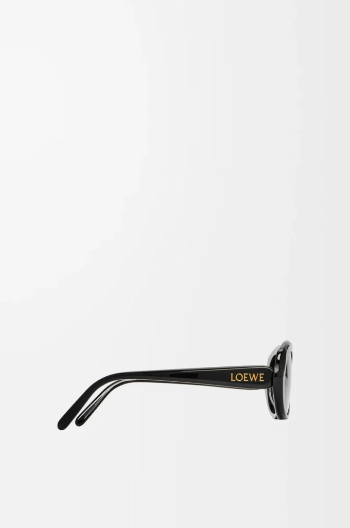 Mini Oval Slim güneş gözlüğü Siyah