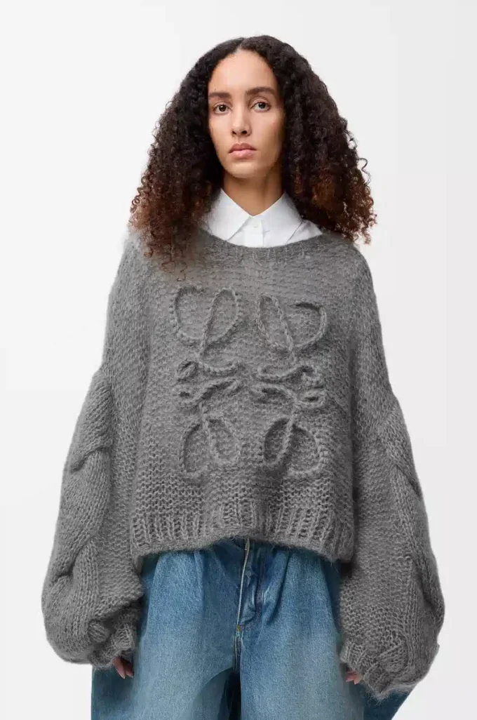 Mohair Grey Melange Anagram kazak