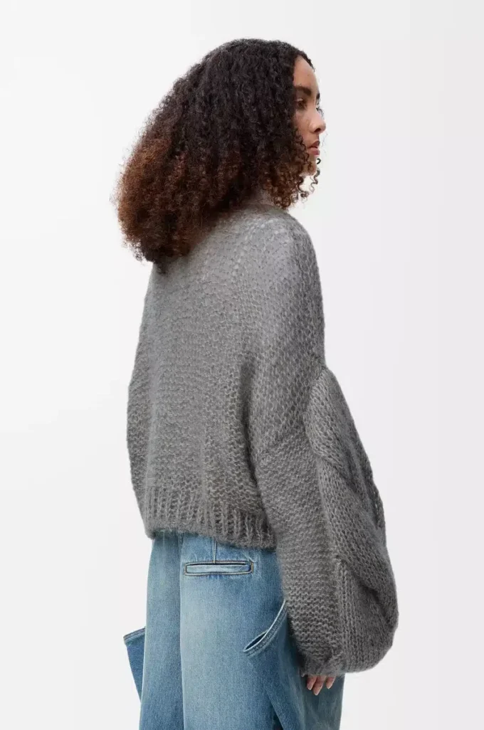 Mohair Grey Melange Anagram kazak