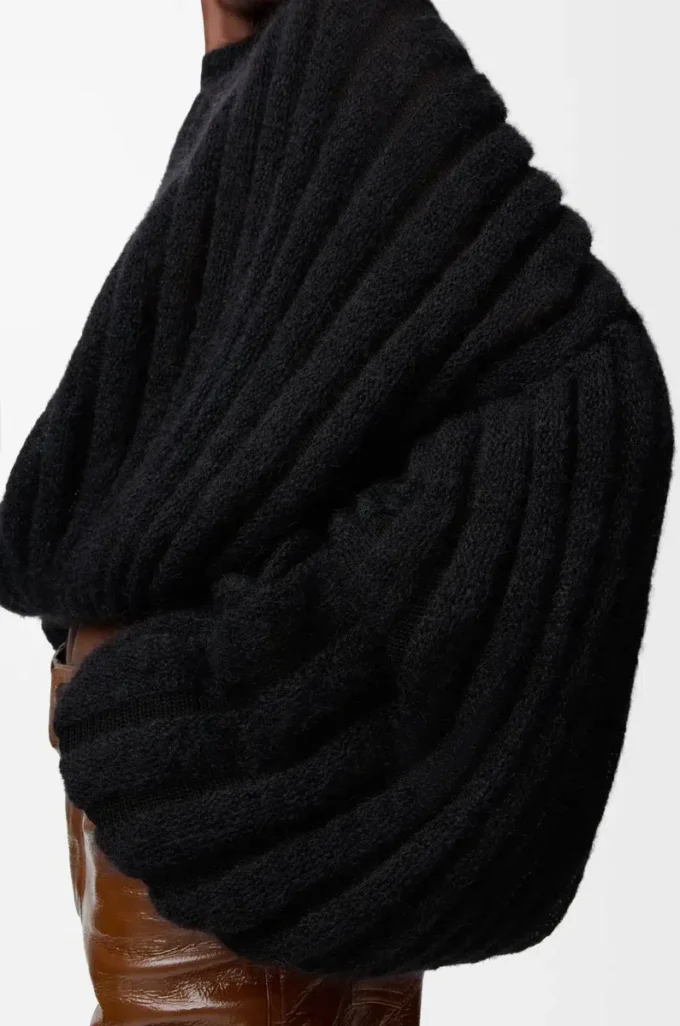 Mohair karışımlı kazak Siyah
