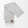 Mohair ve yün atkı Açık Gri