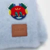 Mohair ve yün karışımı atkı Bebek mavisi