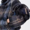 Mohair ve yün karışımı ceket Mavi/Çok renkli