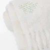 Mohair ve yün karışımı eşarp Beyaz