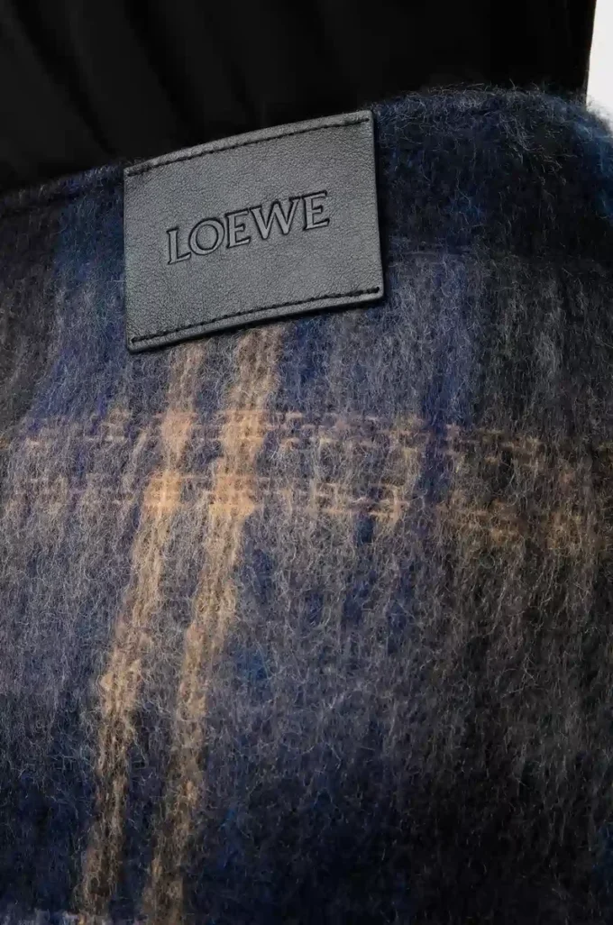 Mohair ve yün karışımı etek Mavi/Çok renkli