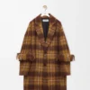 Mohair ve yün karışımı palto Sarı/Çok renkli