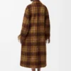 Mohair ve yün karışımı palto Sarı/Çok renkli