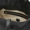 Nappa dana derisinden büyük Flamenco clutch Siyah