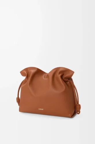 Nappa dana derisinden büyük Flamenco clutch Squirrel