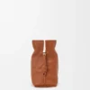 Nappa dana derisinden büyük Flamenco clutch Squirrel