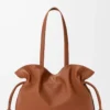 Nappa dana derisinden büyük Flamenco clutch Squirrel