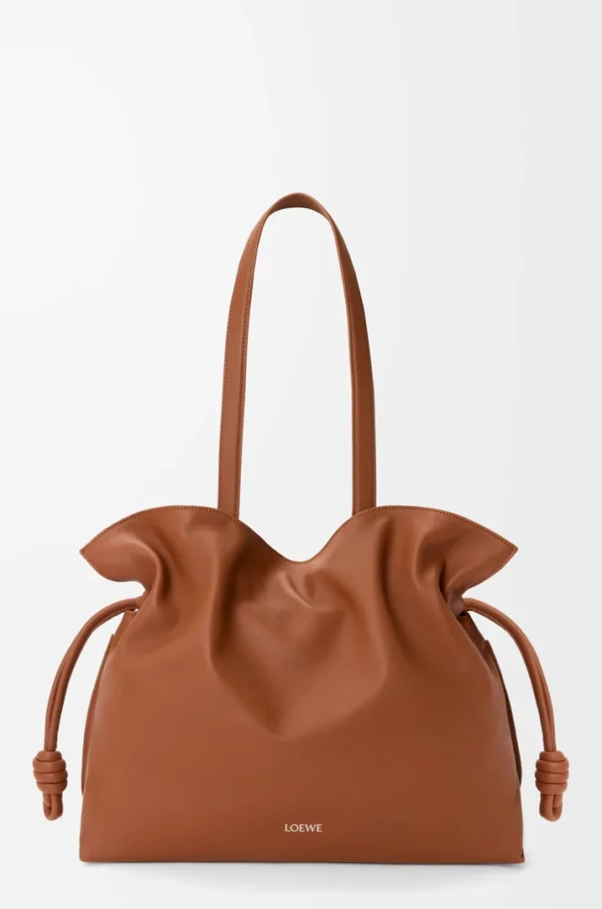 Nappa dana derisinden büyük Flamenco clutch Squirrel