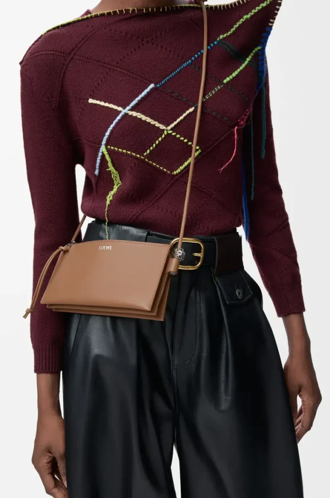 Nappa dana derisinden Joya kese Mocha