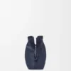 Nappa dana derisinden orta boy Flamenco clutch çanta Abyss Blue