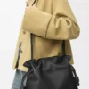 Nappa dana derisinden orta boy Flamenco clutch Black