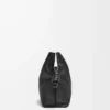 Nappa dana derisinden orta boy Flamenco clutch Black