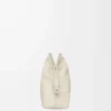 Nappa dana derisinden orta boy Flamenco clutch Sea Salt