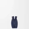 Nappa dana derisinden üretilmiş mini Flamenco clutch çanta Abyss Blue