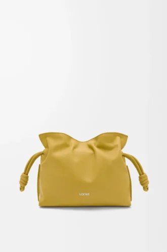 Nappa dana derisinden üretilmiş mini Flamenco clutch çanta Ginger