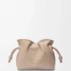 Nappa dana derisinden üretilmiş Mini Flamenco clutch Sand