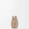 Nappa dana derisinden üretilmiş Mini Flamenco clutch Sand