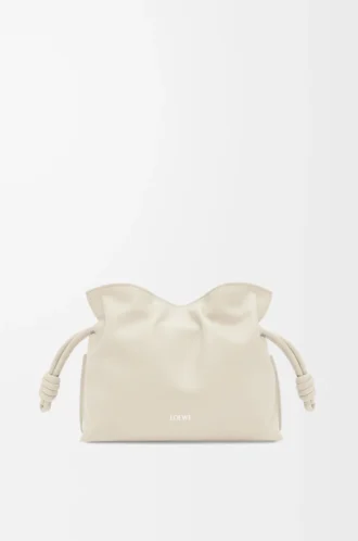 Nappa dana derisinden üretilmiş Mini Flamenco clutch Sea Salt