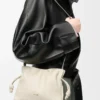 Nappa dana derisinden üretilmiş Mini Flamenco clutch Sea Salt