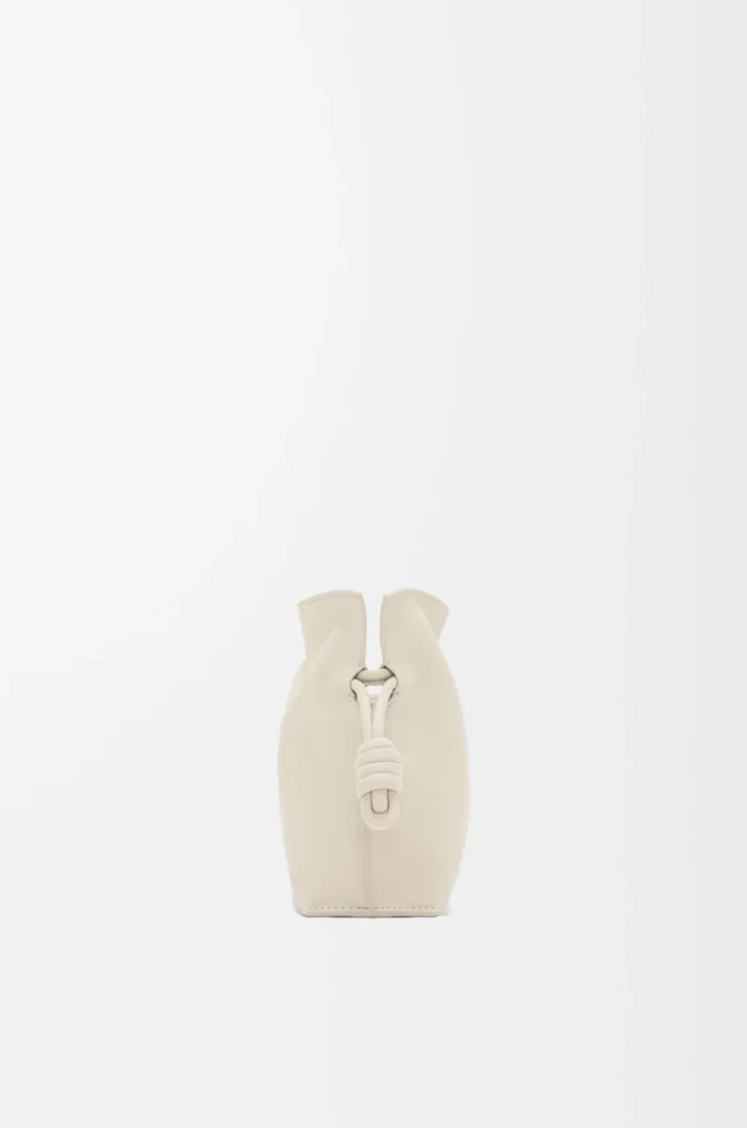 Nappa dana derisinden üretilmiş Mini Flamenco clutch Sea Salt
