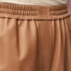 Nappa kuzu derisinden kısa pantolon Toffee