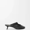 Nappa kuzu derisinden Pebble Soft mule, Siyah