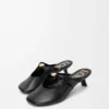 Nappa kuzu derisinden Pebble Soft mule, Siyah
