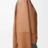 Nappa kuzu derisinden pijama bluzu Toffee
