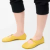 Nappa kuzu derisinden üretilmiş Pebble Soft balerin ayakkabısı, Dandelion rengi