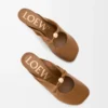Nappa kuzu derisinden üretilmiş Pebble Soft mule Oak